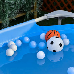 Outsunny Piscina Desmontable Tubular 252x152x65 cm con Depuradora de Cartucho 1200L/H Piscina Rectangular de Exterior para Adultos y Niños 2163L Azul