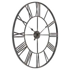 Modern Round Metal Wall Clock, Decorative Circular Hanging Clock for Living Room, Bedroom and Office