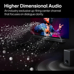 5.1.1-Channel Home Theater Soundbar with Wireless Subwoofer and Rear Speakers, Dolby Atmos Surround Sound, Black