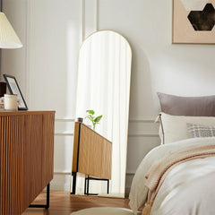 Full Length Mirror with Stand, Aluminum Alloy Frame Full Body Floor Mirror for Bedroom and Cloakroom