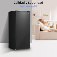 Congelador vertical independiente CHiQ, 145L de capacidad, congelación rápida, termostato ajustable, silencioso, puerta reversible, negro,