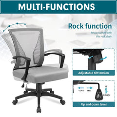 Ergonomic Mesh Office Chair with Lumbar Support, Breathable Computer Desk Chair