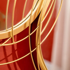 Modern Gold Metal Wall Art with Mirror, Decorative Hanging Wall Sculpture for Living Room, Bedroom and Dining Room