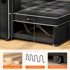 3-in-1 Convertible Sleeper Sofa Bed