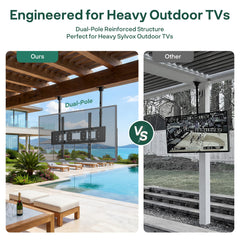Outdoor TV Dual-Pole Ceiling Mount
