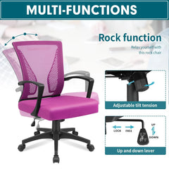 Ergonomic Mesh Office Chair with Lumbar Support, Breathable Computer Desk Chair