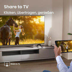 Hisense 40E4QT Fehrnseher, 40 Zoll, DLED, Smart TV, Game Mode, AI Sports Mode, Dolby Audio, Dolby MS12, DTS Virtual X, HDR10, HLG, Full HD, High