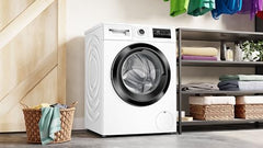 2025 Bosch WAN282K3, Serie 4, Lavadora de carga frontal, 8 kg, 1400 rpm, SpeedPerfect, máximo ahorro de energía y agua, función de añadir ropa,