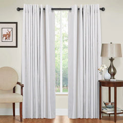 1 Inch Industrial Curtain Rods for Windows, Blackout Wrap-Around Rods, Rustic Matte Black