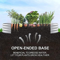 2Pcs Galvanized Raised Garden Bed Kit, 10×4×1ft Galvanized Planter Raised Garden Boxes Outdoor, Oval Large Metal Raised Garden Beds for Vegetables…………