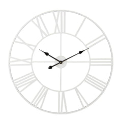 Modern Round Metal Wall Clock, Decorative Circular Hanging Clock for Living Room, Bedroom and Office