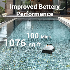 Cordless Robotic Pool Cleaner, Automatic Wall Climbing Pool Vacuum for Swimming Pool Cleaning