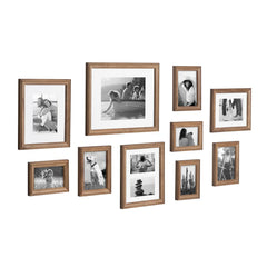 10-Piece Wood Gallery Wall Picture Frame Set, Decorative Photo Display Frames for Living Room, Bedroom and Home Decor