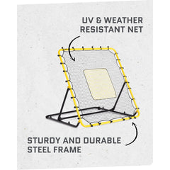 Baseball & Softball Fielding Trainer Rebounder Net, Portable Practice Equipment for Throwing, Catching and Fielding Skills