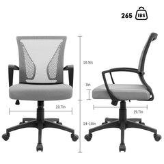 Ergonomic Mesh Office Chair with Lumbar Support, Breathable Computer Desk Chair