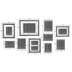 10-Piece Wood Gallery Wall Picture Frame Set, Decorative Photo Display Frames for Living Room, Bedroom and Home Decor