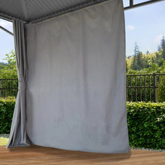 TOOLPORT Gartenpavillon 3x3 m Stahldach Hardtop 4 Seitenteile in Grau, Pfosten 9x9 cm