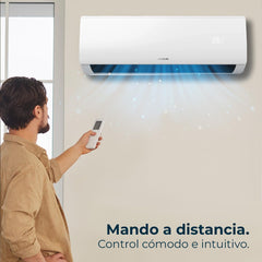 Cecotec Aire Acondicionado Split AirClima 9000 Smartfresh. 9000 BTU, Motor DC, Bomba de Calor, Mando a distancia, Pantalla LED, Sistema Inverter, 5