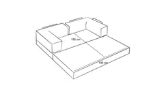 Comfort 3er Sofa - Orange