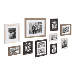 10-Piece Wood Gallery Wall Picture Frame Set, Decorative Photo Display Frames for Living Room, Bedroom and Home Decor