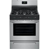 Frigidaire 30 in. 5 Burner Freestanding Gas Range in Stainless Steel FCRG3052AS