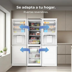 Cecotec Frigorífico Combi 2 Puertas con dispensador de agua Bolero CoolMarket Combi 296 DF WD Dark E. 296L, 60cm de ancho, Funciones FastCooling,