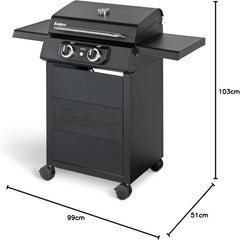 Enders Elektrogrill eCRAVE 2, mit Gussrost, Grillwagen mit viel Stauraum, SIMPLE CLEAN Reinigungssystem, 2 leistungsstarke Heizelemente, formstabile