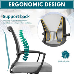 Ergonomic Mesh Office Chair with Lumbar Support, Breathable Computer Desk Chair