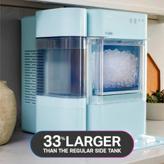 Countertop Nugget Ice Maker with 1-Gallon Water Tank, Makes 38 lbs of Pellet Ice in 24 Hours, WiFi Smart Connectivity, Includes Ice Scoop, Stainless Steel