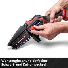 Einhell Akku-Astkettensäge GE-PS 18/15 Li Bag Kit Power X-Change (18 V, Brushless, 12,5 cm Schnittlänge, inkl. 2,5 Ah Akku, Ladegerät, Ersatzkette,
