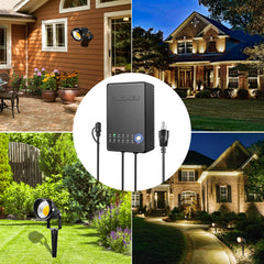 8 Pack 5W LED Landscape Lighting Kit, 3000K Warm White Low Voltage Outdoor Garden Pathway Lights