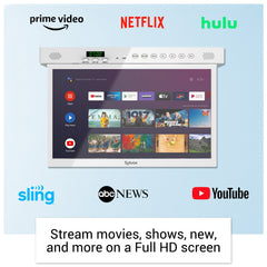 15.6" Smart Under Cabinet TV-White Kitchen TV
