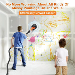 1000W Drywall Sander with Vacuum and LED Light, Electric Wall and Ceiling Sander with Dust Collection