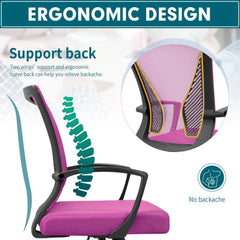 Ergonomic Mesh Office Chair with Lumbar Support, Breathable Computer Desk Chair
