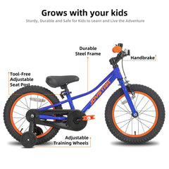 20-Inch Kids Bike with Training Wheels