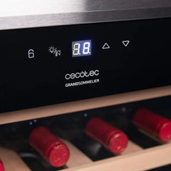 Cecotec Vinoteca 34 botellas Bolero grandsommelier 34030 inox compressor, 80 L, Enfriamiento por compresor, Temperatura regulable de 5 a 18oC, Control