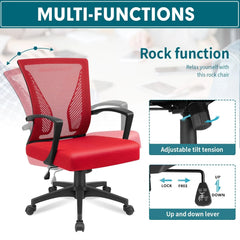 Ergonomic Mesh Office Chair with Lumbar Support, Breathable Computer Desk Chair