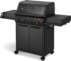 Enders Gasgrill Monroe Pro 4 SIKR Turbo Shadow inkl. Seargrate, 4-Brenner, mit Kocher, Infrarot-Heckbrenner, PanoVision Sichtfenster, Gussrost,