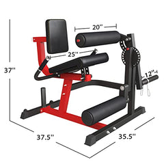 Leg Extension and Leg Curl Machine, Adjustable Lower Body Exercise Bench, Strength Training Equipment for Home Gym and Fitness Workouts