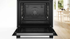 Bosch - Horno multifunción pirolítico, 60 cm. de ancho, Serie 6, Home Connect, 3D Hotair, Autolimpieza, Mandos ocultables, Nergo, HBG578ES7