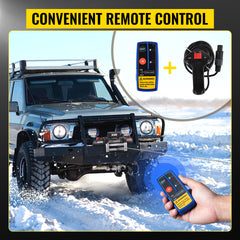 18,000 LBS Electric Winch, 12V Steel Cable Winch, Off-Road Towing Winch for ATV, UTV, Truck and Trailer