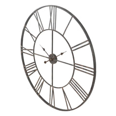 Modern Round Metal Wall Clock, Decorative Circular Hanging Clock for Living Room, Bedroom and Office