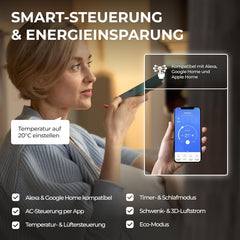 Kältebringer A+++ R290 Split Klimaanlage 12000 BTU (3,7 kW) - mit Heizfunktion, WiFi & App, bis 60m², sehr leise, 5m Kupferleitung, Kältemittel R290,
