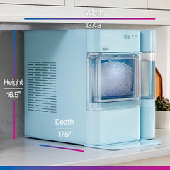 Countertop Nugget Ice Maker with 1-Gallon Water Tank, Makes 38 lbs of Pellet Ice in 24 Hours, WiFi Smart Connectivity, Includes Ice Scoop, Stainless Steel