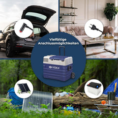 Kompressor Kühlbox elektrisch, Gefriertruhe mit APP-Steuerung, USB-Anschluss, 12/24V, 230V, Räder, transportabler Kühlschrank, Kühltruhe, Gefrierbox