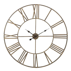 Modern Round Metal Wall Clock, Decorative Circular Hanging Clock for Living Room, Bedroom and Office