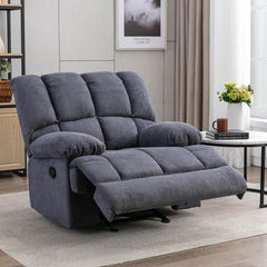 2025 Sillón mecedor sobredimensionado, sillón reclinable manual simple, sillón tapizado acolchonado, sillón mecedor para sala, asiento de teatro talla