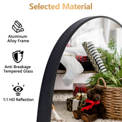 64x21 Full Length Floor Mirror, Large Full Body Aluminum Alloy Frame Standing Mirror with Stand and Wall Mount Option