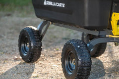 7-Cubic-Foot Poly Dump Garden Cart with No-Flat Tires, 1,200-Lb. Capacity, Black