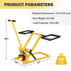 Lawn Mower Lift with Hydraulic Jack, 26 Inches Lawn Mower Lift, Welded Solid Steel Construction, Weight Capacity 500 LBS, for Riding Lawn Mowers